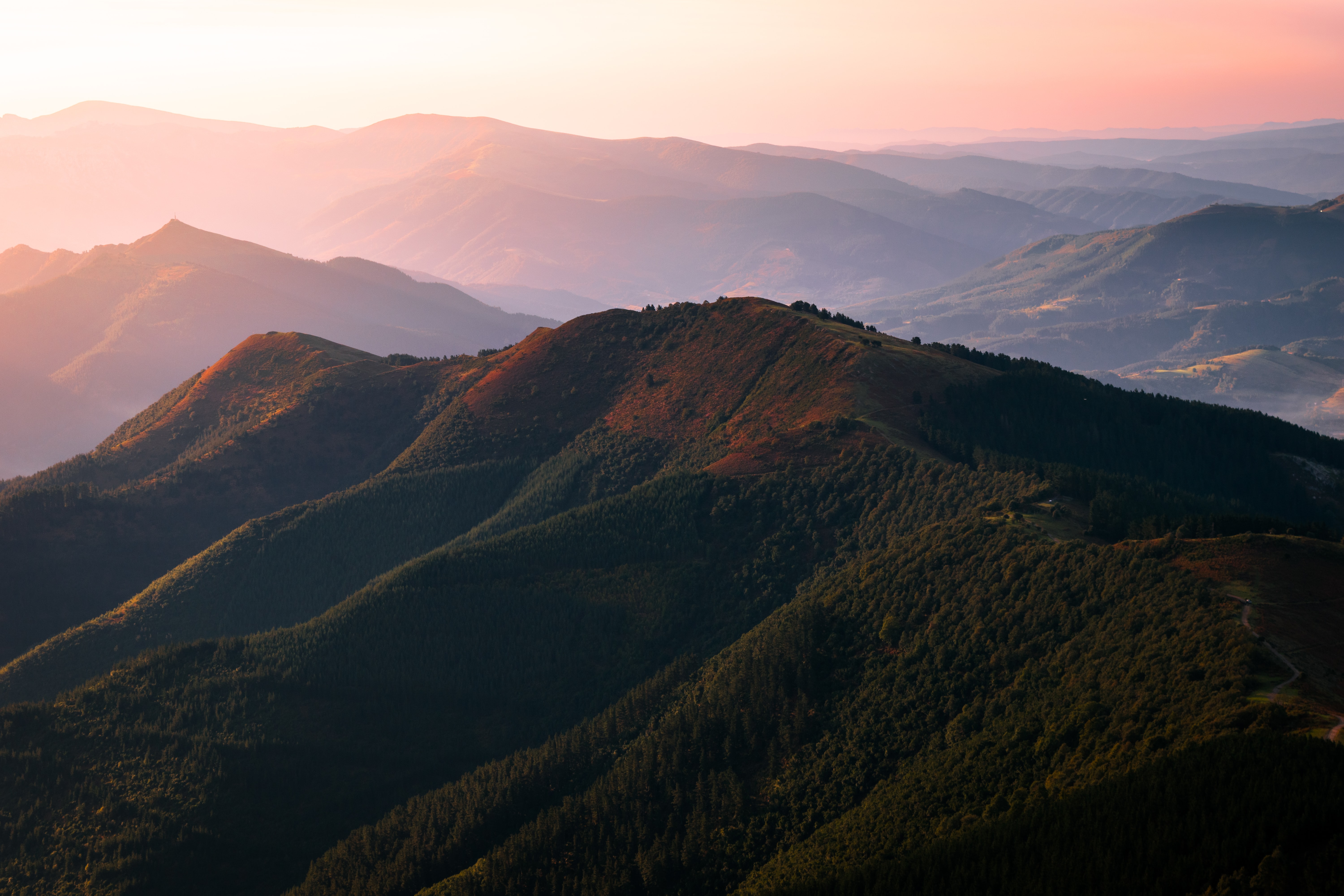 The Muga Valley in the Spanish mountains below the Pyrenees